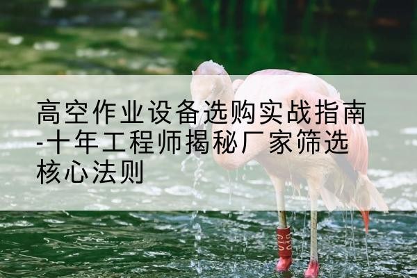 宿迁剪叉式升降机厂家-高空作业设备选购实战指南-十年工程师揭秘厂家筛选核心法则