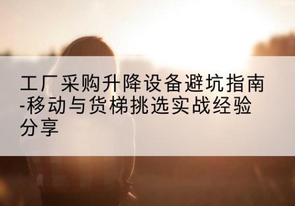 宿迁移动式升降机怎么选-工厂采购升降设备避坑指南-移动与货梯挑选实战经验分享